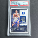 2015-16 Panini Contenders #68 Mason Plumlee Signed Card AUTO 10 PSA Slabbed Duke
