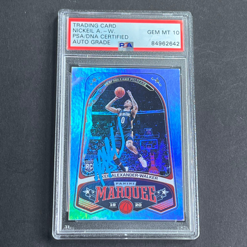 2019-20 Panini Chronicles #262 Nickeil Alexander-Walker Signed Card AUTO Grade 10 PSA Slabbed Virginia Tech