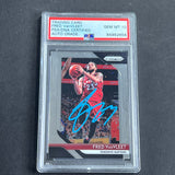 2018-19 Panini Przm #103 Fred VanVleet Signed Card AUTO 10 PSA Slabbed Raptors