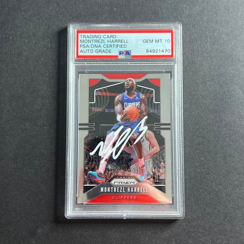 2019-20 Panini Prizm #124 Montrezl Harrell Signed Card AUTO 10 PSA Slabbed Clippers