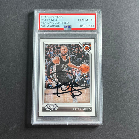 2016-17 Panini Complete #312 Patty Mills Signed Card AUTO 10 PSA Slabbed Spurs
