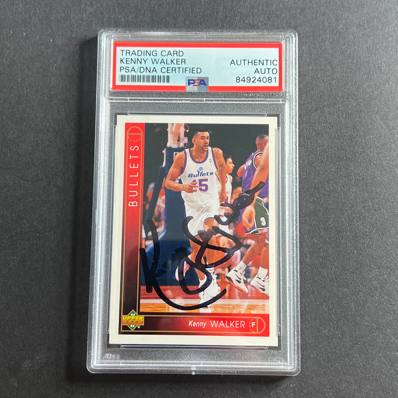 1993-94 Upper Deck #368 Kenny Walker Signed Card AUTO PSA Slabbed Bullets