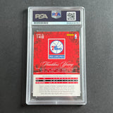 2012-13 Panini Prestige #148 Thaddeus Young Signed Card AUTO PSA Slabbed 76ers