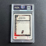 2008-09 NBA Fleer #167 Martell Webster Signed Card AUTO PSA Slabbed Trail Blazers