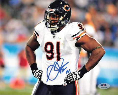 Amobi Okoye Signed 8x10 photo PSA/DNA Chicago Bears Autographed