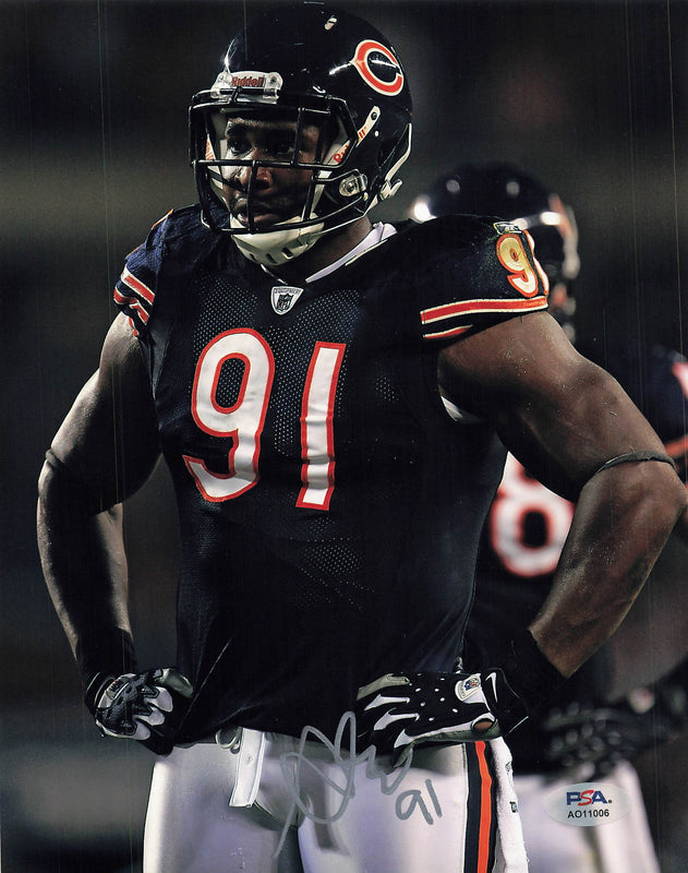Amobi Okoye Signed 8x10 photo PSA/DNA Chicago Bears Autographed