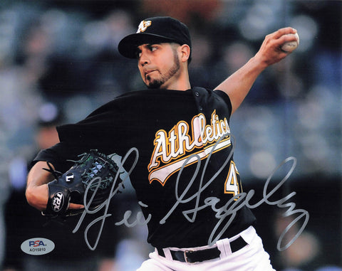 GIO GONZALEZ signed 8x10 photo PSA/DNA Athletics Autographed