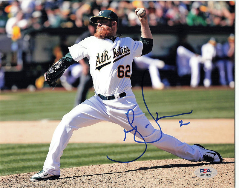 Sean Doolittle signed 8x10 photo PSA/DNA Oakland Athletics Autographed