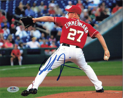 Jordan Zimmerman signed 8x10 photo PSA/DNA Washington Nationals Autographed