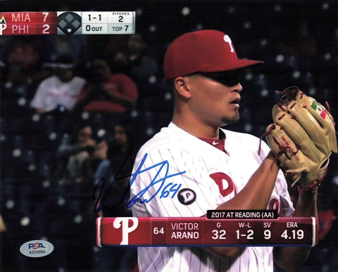 Victor Arano signed 8x10 photo PSA/DNA Philadelphia Phillies Autographed