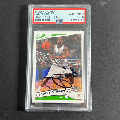 2005-06 Topps #35 Jameer Nelson Signed Card AUTO PSA Slabbed Magic