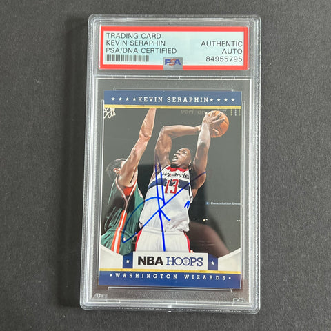 2012 Panini HOOPS #176 Kevin Seraphin Signed Card AUTO PSA Slabbed RC Wizards