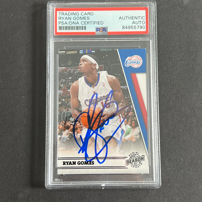 2011 Panini #172 Ryan Gomes Signed Card AUTO PSA Slabbed Timberwolves