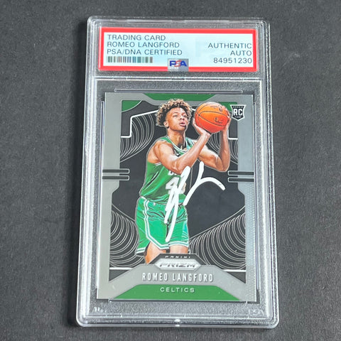 2019-20 Panini Prizm #260 Romeo Langford Signed Card PSA Slabbed Auto Celtics