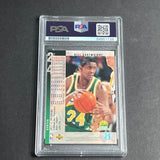 1992-93 Upper Deck #317 Bill Cartwright Signed Card AUTO PSA/DNA Slabbed Supersonics