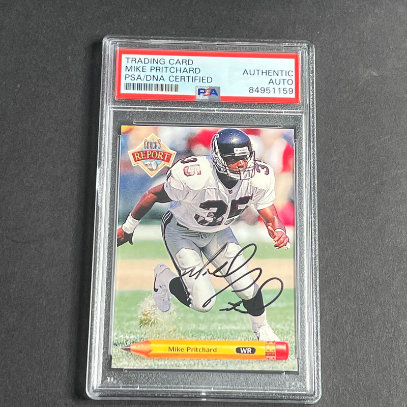 1992 Upper Deck Coaches Report #CR1 Signed Card Mike Pritchard AUTO PSA ATLANTA FALCONS