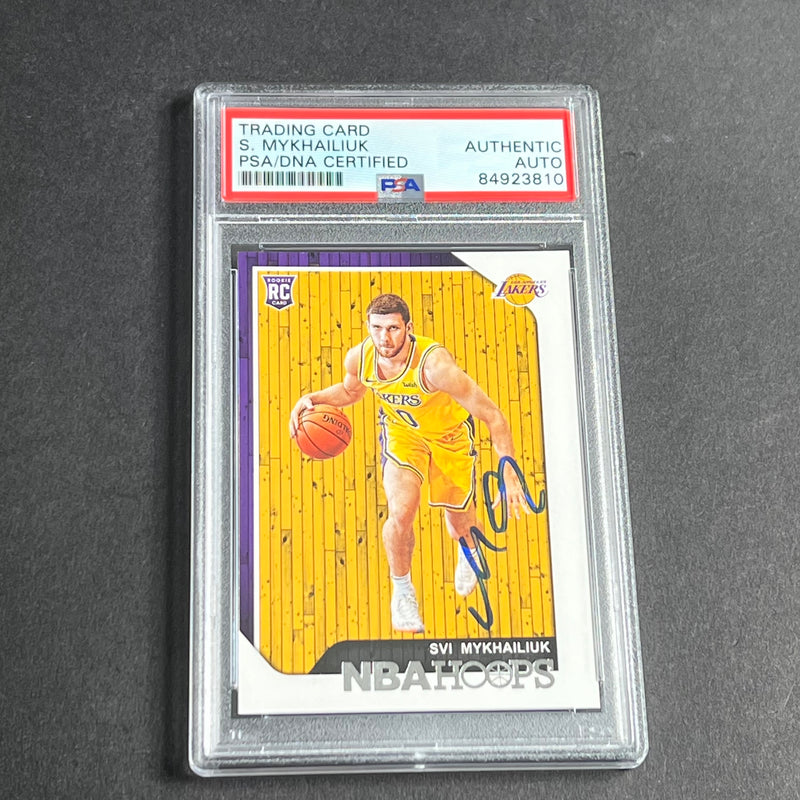 2018-19 Panini Hoops #233 Svi Mykhailiuk Signed Card AUTO PSA Slabbed RC Lakers