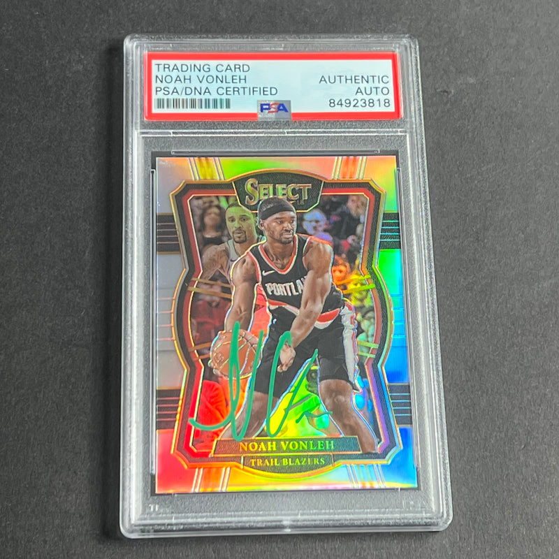 2017-18 Panini Select #114 Noah Vonleh Signed Card AUTO PSA/DNA Slabbed Portland Trail Blazers