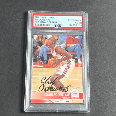 1992-93 Skybox #334 Bo Outlaw Signed Card PSA Slabbed Clippers