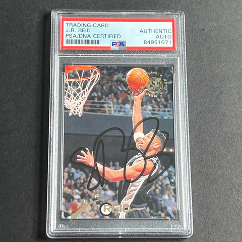 1994-95 Topps #52 JR Reid Signed Card AUTO PSA Slabbed Spurs