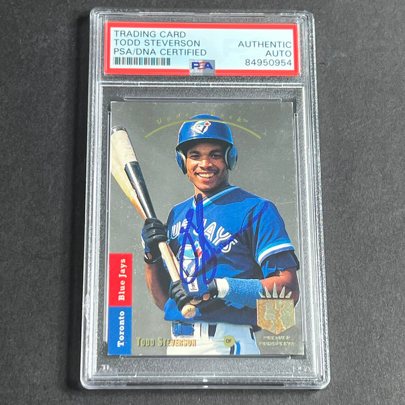 1993 Upper Deck #286 Todd Steverson PSA/DNA Slabbed Autographed AUTO Blue Jays