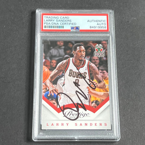 2013-14 Panini Prestige #124 Larry Sanders Signed Card PSA/DNA AUTO Slabbed Bucks