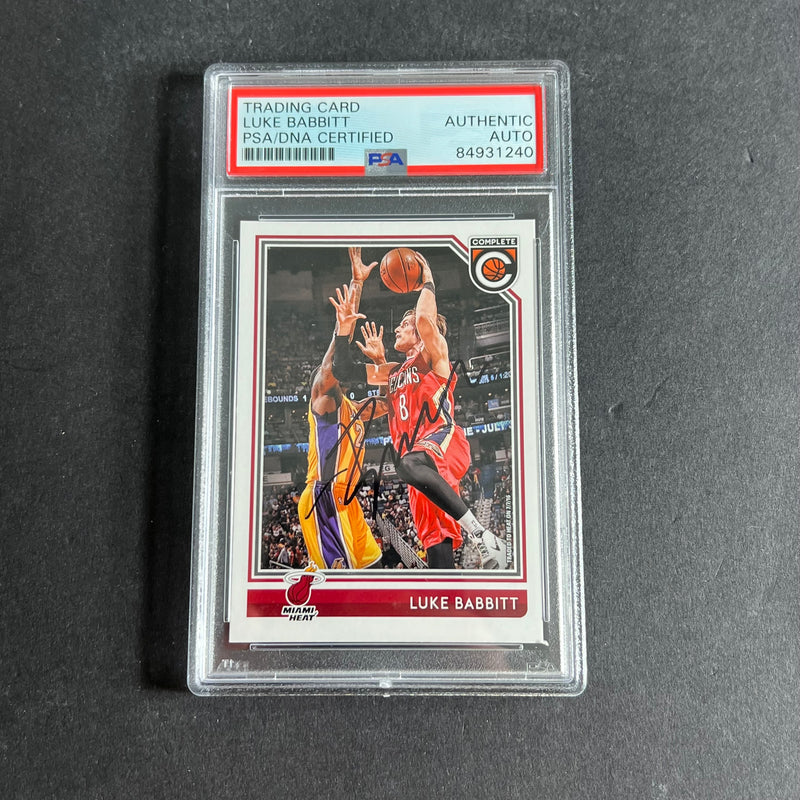 2016-17 Panini-Complete #106 Luke Babbitt Signed Card AUTO PSA Slabbed Heat