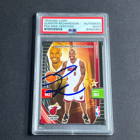 2009 Panini #80 Activation XPRX GTFR MRC7 Quentin Richardson Signed Card AUTO  PSA Slabbed Heat