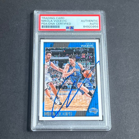 2016-17 Panini NBA Hoops #78 Nikola Vucevic Signed Card AUTO PSA Slabbed Magic