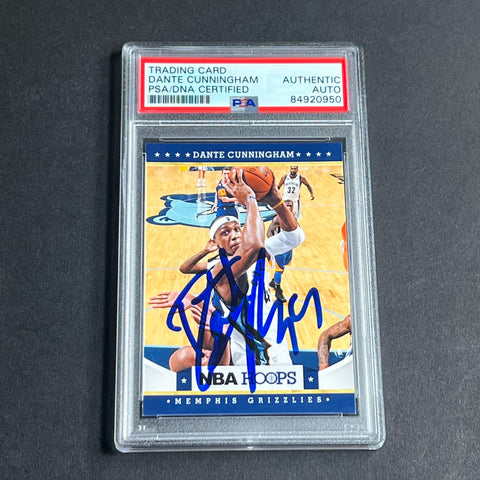 2012 Panini NBA Hoops #58 Dante Cunningham Signed Card AUTO PSA Slabbed Grizzlies