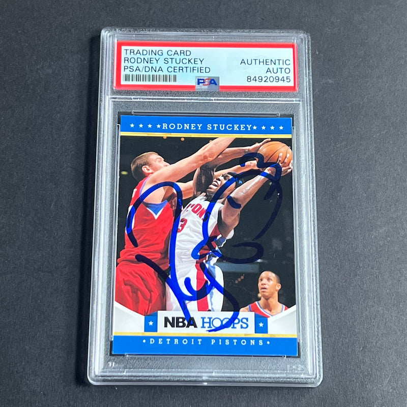2012 Panini #89 Rodney Stuckey Signed Card AUTO PSA Slabbed Pistons