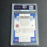2007-08 Fleer #2 Amir Johnson Signed Card AUTO PSA Slabbed Pistons