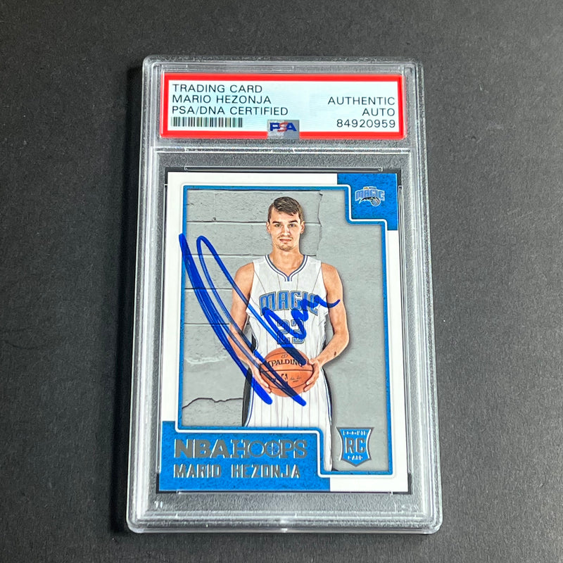 2015-16 NBA Hoops #285 Mario Hezonja Signed Rookie Card AUTO PSA/DNA Slabbed RC Magic