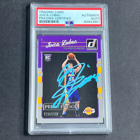 2016-17 Panini Donruss #176 Ivica Zubac Signed Card AUTO PSA Slabbed RC Lakers