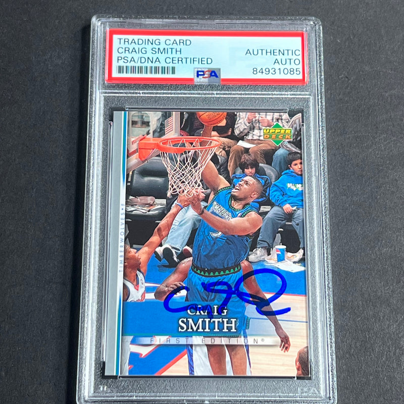 2007-08 Upper Deck #67 Craig Smith Signed Card AUTO PSA Slabbed Timberwolves