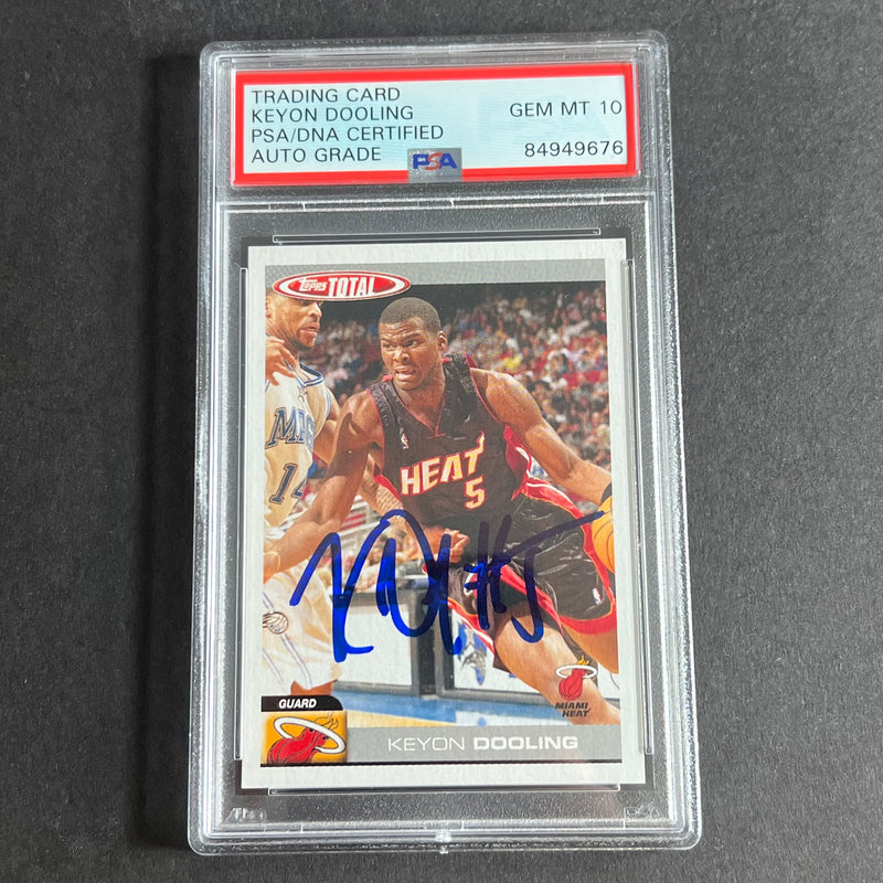 2004-05 Topps Total Keyon Dooling #144 Signed Card AUTO 10 PSA Slabbed Heat