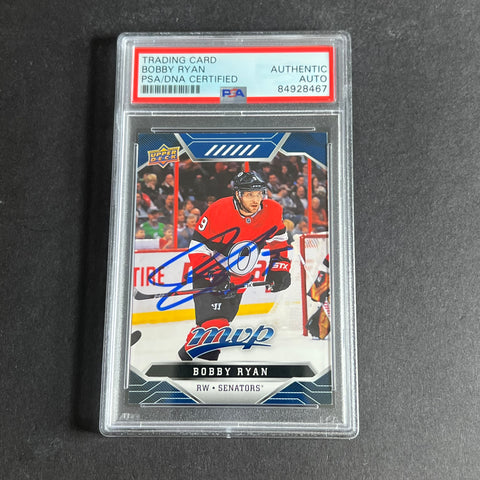 2019-20 Upper Deck MVP Hockey #176 Bobby Ryan Signed Card AUTO PSA Slabbed Senators