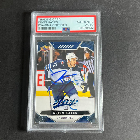 2019-20 Upper Deck MVP Hockey #184 Kevin Hayes Signed Card AUTO PSA Slabbed Jets