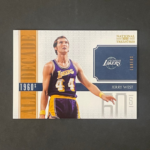 2010-11 Panini National Treasures All Decade #4 Jerry West Card Lakers 15/25