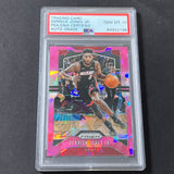 2019-20 Panini Prizm Pink Cracked Ice #150 Derrick Jones Jr. Signed Card AUTO 10 PSA Slabbed Heat