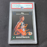 2007-08 Topps 50th Anniversary #117 Corey Brewer Signed Card AUTO GRADE 10 PSA Slabbed Timberwolves
