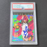 1995 NBA Hoops #21 Signed Card Isaiah Rider AUTO GRADE 10 PSA Slabbed Timberwolves