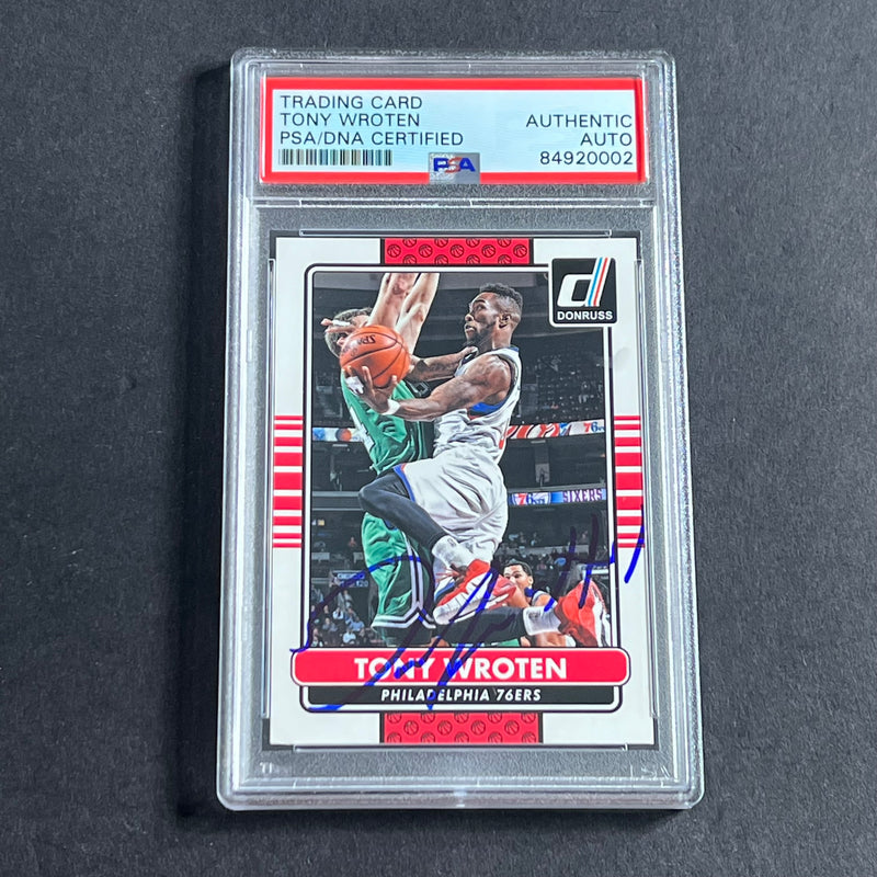 2014-15 Panini Donruss #130 Tony Wroten Signed Card AUTO PSA Slabbed 76ers
