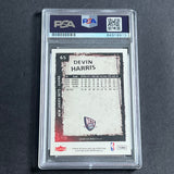 2008-09 Fleer Basketball #65 Devin Harris Signed Card AUTO PSA Slabbed Nets