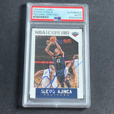 2015-16 Panini Hoops #85 Alexis Ajinca Signed Card AUTO PSA Slabbed Pelicans