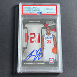 2009-10 Panini Fabric of Game #FOG-TY Thaddeus Young Signed Card AUTO 10 PSA Slabbed 76ers