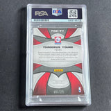 2009-10 Panini Fabric of Game #FOG-TY Thaddeus Young Signed Card AUTO 10 PSA Slabbed 76ers
