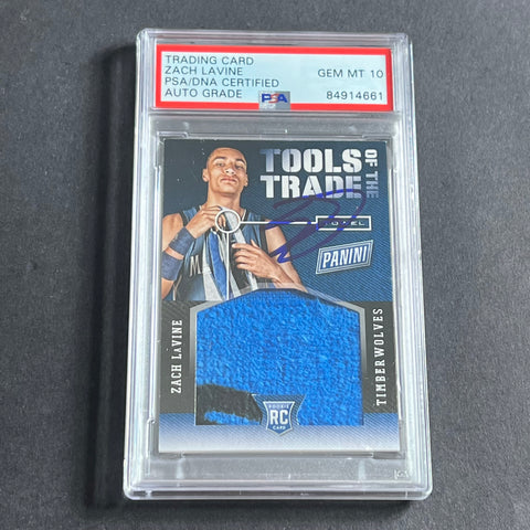 2014-15 Panini Black Friday #6 Zach LaVine Signed Card AUTO 10 PSA Slabbed Minnesota Timberwolves