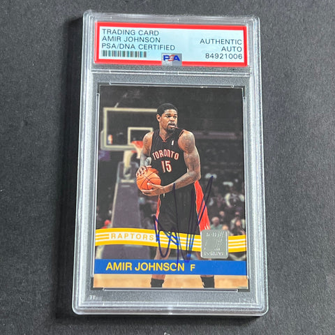 2010-11 Donruss #35 Amir Johnson Signed Card AUTO PSA Slabbed Raptors