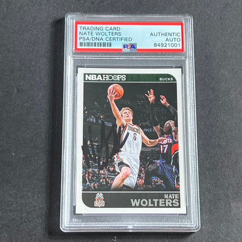 2014-15 Panini NBA Hoops #186 Nate Wolters Signed Card AUTO PSA/DNA Slabbed RC Bucks